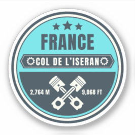 Col de l'Iseran Franse Alpes motorfiets tour Sticker
