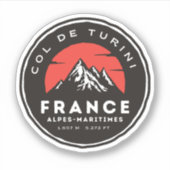 Col de Turini, Alpes-Maritimes Sticker (Voorkant)