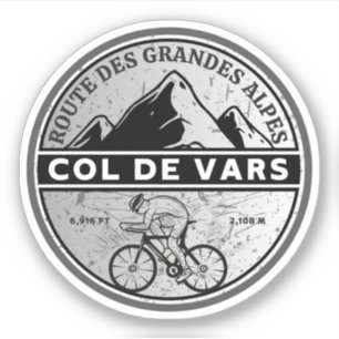 Col de Vars Franse Alpen fietstocht Sticker