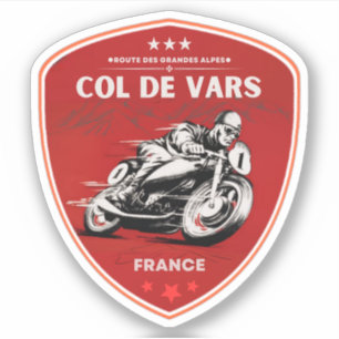 Col de Vars Franse Alpen motortour Sticker