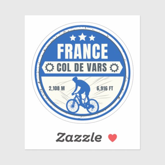 Col de Vars Franse Alpes fietstocht Sticker (Vel)