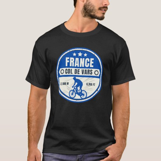 Col de Vars Franse Alpes fietstocht T-shirt (Voorkant)