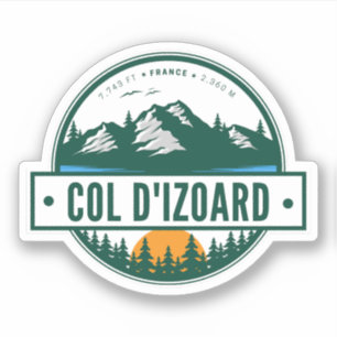 Col d'Izoard D 902 Massif du Queyras Sticker