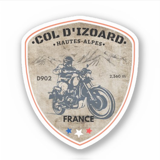 Col d'Izoard D 902 Massif du Queyras Sticker (Voorkant)
