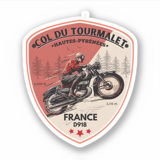 Col d'Izoard D 902 Massif du Queyras Sticker (Voorkant)