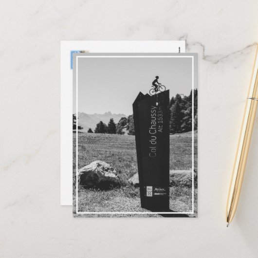 Col du Chaussy, Montvernier, Frankrijk Feestdagenkaart (Voorkant / Achterkant in situ)