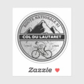 Col du Lautaret Franse Alpen fietstocht Sticker (Vel)