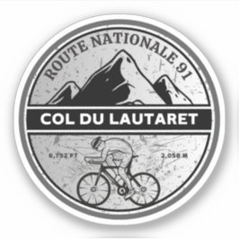 Col du Lautaret Franse Alpen fietstocht Sticker