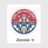 Col du Lautaret Franse Alpen fietstocht Sticker (Vel)