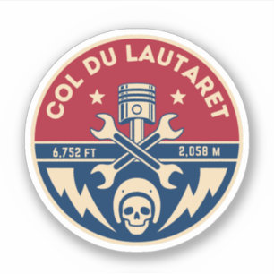 Col du Lautaret Franse Alpen fietstocht Sticker