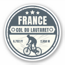 Col du Lautaret Franse Alpen fietstocht Sticker