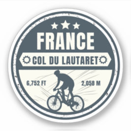 Col du Lautaret Franse Alpes fietstocht Sticker