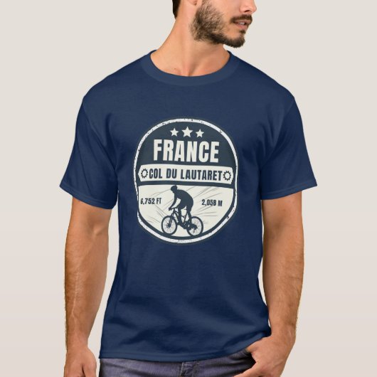 Col du Lautaret Franse Alpes fietstocht T-shirt (Voorkant)