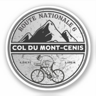 Col du Mont Cenis Frans massief Alpine fiets Sticker