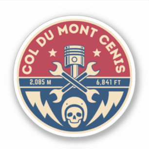 Col du Mont Cenis Frans massief Alpine fiets Sticker
