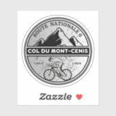 Col du Mont Cenis Franse massief alpine fiets Sticker (Vel)