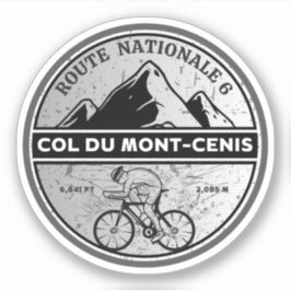 Col du Mont Cenis Franse massief alpine fiets Sticker