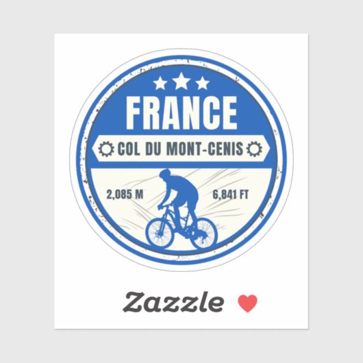 Col du Mont Cenis Franse massief alpine fiets Sticker (Vel)