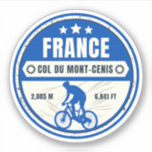 Col du Mont Cenis Franse massief alpine fiets Sticker (Voorkant)