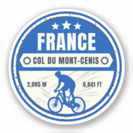 Col du Mont Cenis Franse massief alpine fiets Sticker