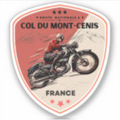 Col du Mont Cenis Franse massief alpine motorfiets Sticker (Voorkant)