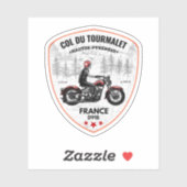 Col du Tourmalet-Franse bergpas trip motobik Sticker (Vel)