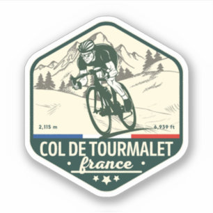 Col du Tourmalet-franse bergpas trip motobik Sticker