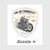 Col du Tourmalet-franse bergpas trip motobik Sticker (Vel)