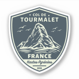 Col du Tourmalet-franse bergpas trip motobik Sticker