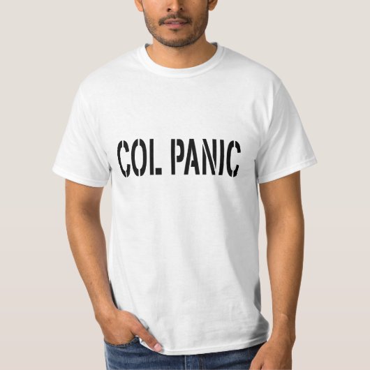 COL PANIC - Punny White Shirt voor Unix/Linux Geek (Voorkant)