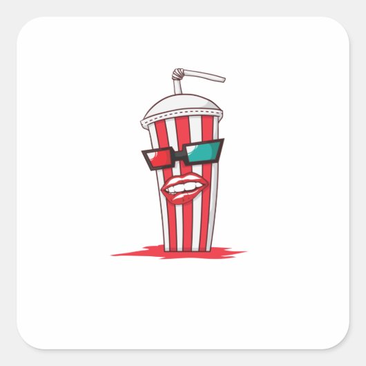 Cola mit Sonnenbrille im Partnerlook Vierkante Sticker (Voorkant)