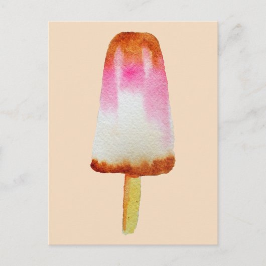 Cola popsicle schattige Summertime waterverf kunst Briefkaart (Voorkant)