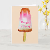 Cola popsicle schattige Summertime waterverf Verja Kaart (Gele Bloem)