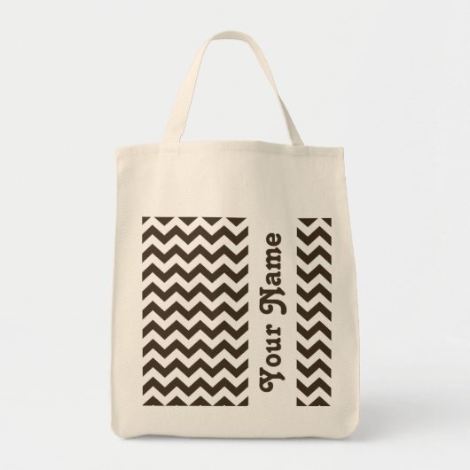 Cola Safari Chevron met aanpasbare naam Tote Bag (Voorkant)