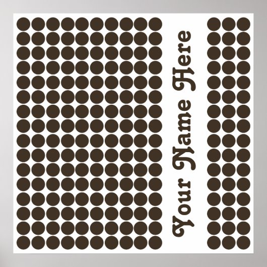 Cola Safari Dot met naam Poster (Voorkant)