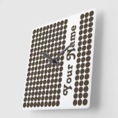 Cola Safari Dot met naam Vierkante Klok (Hoek)