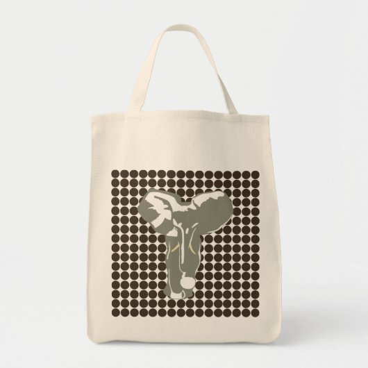 Cola Safari Dot met Pop Art Elephant Tote Bag (Voorkant)