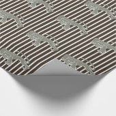 Cola Safari Stripe met Leopard Cadeaupapier (Hoek)