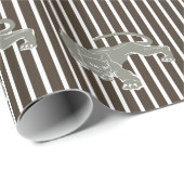 Cola Safari Stripe met Leopard Cadeaupapier (Rol Hoek)