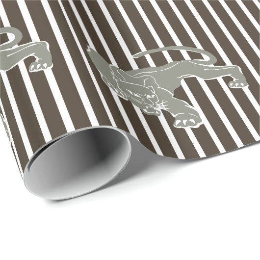 Cola Safari Stripe met Leopard Cadeaupapier (Rol Hoek)