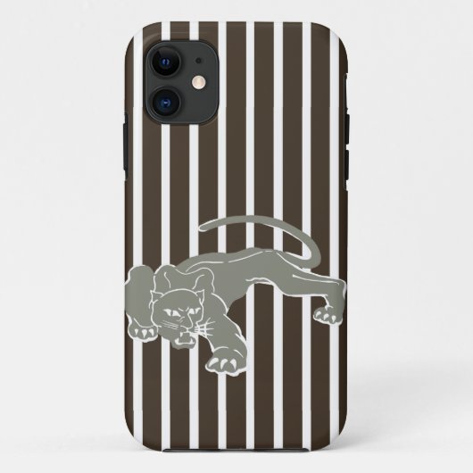 Cola Safari Stripe met Leopard Case-Mate iPhone Case (Achterkant)