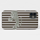 Cola Safari Stripe met Leopard Case-Mate iPhone Case (Achterkant (horizontaal))