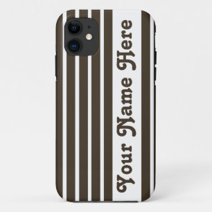 Cola Safari Stripe met naam iPhone 11 Hoesje