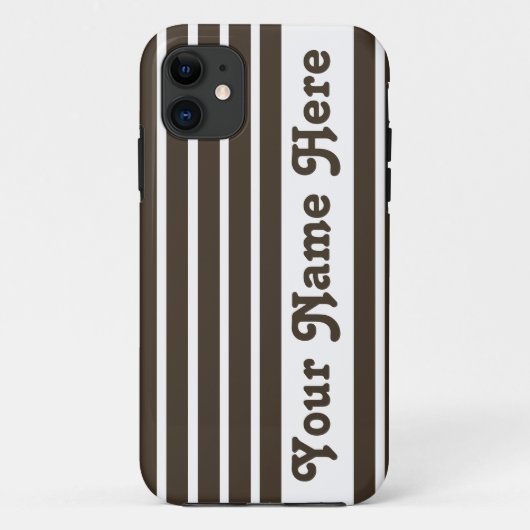Cola Safari Stripe met naam Case-Mate iPhone Case (Achterkant)