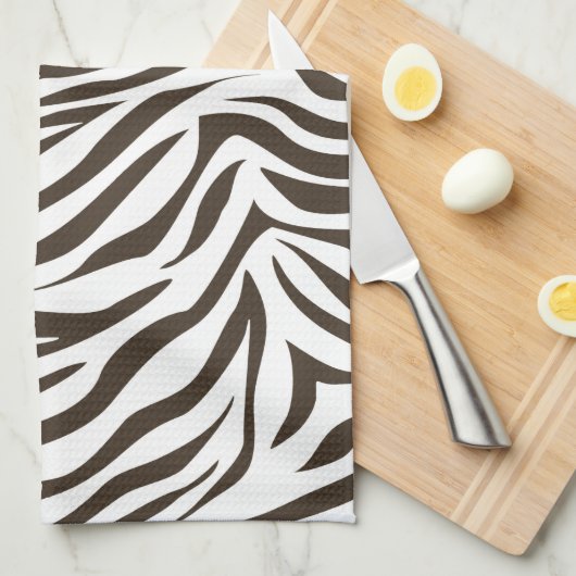 Cola Safari Zebra Theedoek (Quarter Fold)