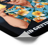 Coladas Donald Trump Zomervakantie Hawaï Beach Poster (Hoek)