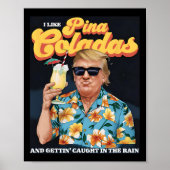 Coladas Donald Trump Zomervakantie Hawaï Beach Poster (Voorkant)