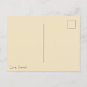 Colagem Artística Azul "Thinking About You" Briefkaart (Achterkant)