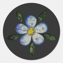 Colagem Maximalista com Flores e Folhas Detalhadas Ronde Sticker