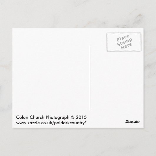 Colan Church bij Newquay Cornwall Engeland Briefkaart (Achterkant)